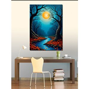 Kanvas Tablo Gece Ay Işığı 100x140 cm