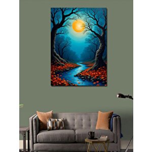 Kanvas Tablo Gece Ay Işığı 100x140 cm