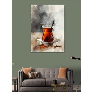 Kanvas Tablo Çay Bardağı Sanatı 50x70 cm