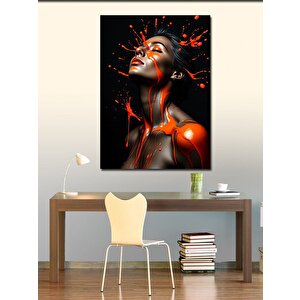 Kanvas Tablo Kırmızı Ve Siyah Zarafet 50x70 cm