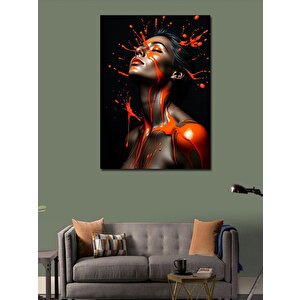 Kanvas Tablo Kırmızı Ve Siyah Zarafet 50x70 cm