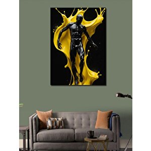 Kanvas Tablo Sarı Ve Siyah Sıvı Figür 50x70 cm