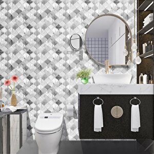 30×30cm Arabesk Çini Epoksi 1 Adet 3d Yapışkanlı Duvar Kaplama Paneli Mutfak Banyo Salon Ofis Döşeme