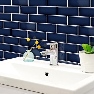 30×30cm Safir Tuğla Epoksi 1 Adet 3d Yapışkanlı Duvar Kaplama Paneli Mutfak Banyo Salon Ofis Döşeme