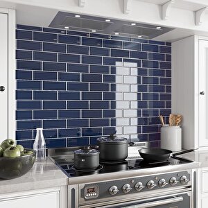30×30cm Safir Tuğla Epoksi 1 Adet 3d Yapışkanlı Duvar Kaplama Paneli Mutfak Banyo Salon Ofis Döşeme