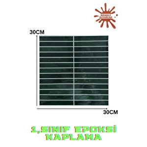 30×30cm Zümrüt Yeşili Epoksi 1 Adet 3d Yapışkanlı Duvar Kaplama Paneli Mutfak Banyo Salon Ofis