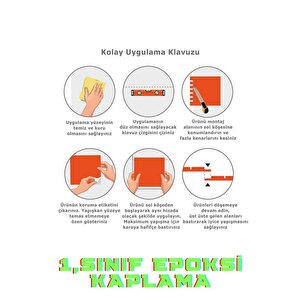 30×30cm Sütun Yeşil Epoksi 1 Adet 3d Yapışkanlı Duvar Kaplama Paneli Mutfak Banyo Salon Ofis Döşeme
