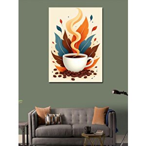 Kanvas Tablo Dumanlı Kahve Kupası 70x100 cm