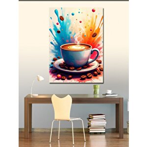 Kanvas Tablo Kahve Renk Patlaması 70x100 cm