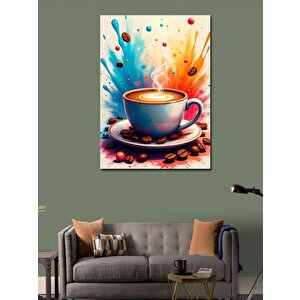 Kanvas Tablo Kahve Renk Patlaması 70x100 cm