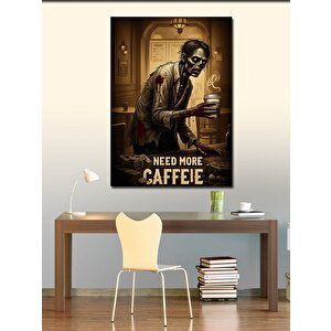 Kanvas Tablo Kahve Ve Zombi Yorumu 100x140 cm