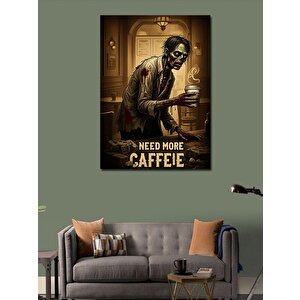 Kanvas Tablo Kahve Ve Zombi Yorumu 100x140 cm
