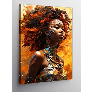 Kanvas Tablo Afro Amerikalı Kadın 70x100 cm