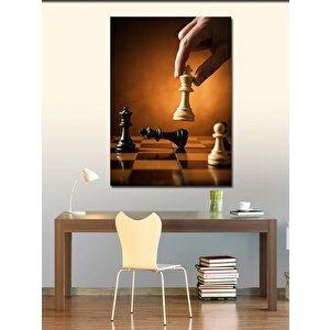 Kanvas Tablo Satranç Oyunu Hamlesi 70x100 cm