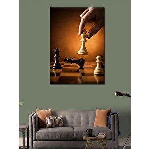 Kanvas Tablo Satranç Oyunu Hamlesi 70x100 cm