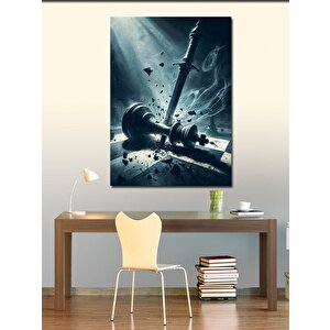 Kanvas Tablo Satranç Temalı 70x100 cm