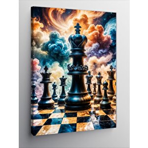 Kanvas Tablo Satranç Temalı 70x100 cm