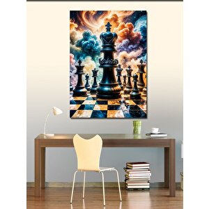 Kanvas Tablo Satranç Temalı 70x100 cm