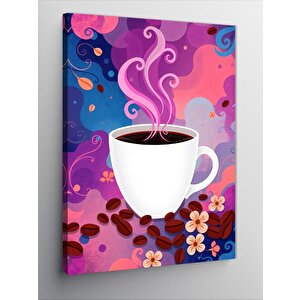 Kanvas Tablo Renkli Kahve Dumanı 70x100 cm