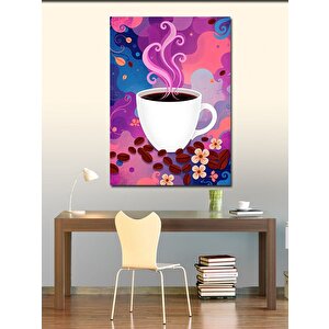 Kanvas Tablo Renkli Kahve Dumanı 70x100 cm