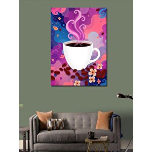 Kanvas Tablo Renkli Kahve Dumanı 70x100 cm