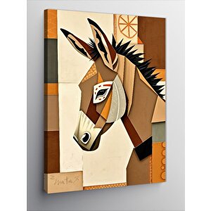 Kanvas Tablo Renkli Eşek Çizimi 50x70 cm