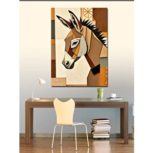 Kanvas Tablo Renkli Eşek Çizimi 50x70 cm