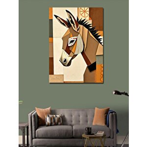 Kanvas Tablo Renkli Eşek Çizimi 50x70 cm