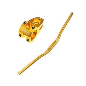 Wake Sarı 780mm Alüminyum 31.8 Bisiklet Gidon + Boğaz Seti