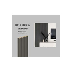 Mdf Duvar Paneli Dp-e Model Pvc Kaplama 12cm*250cm Fırtına Gri