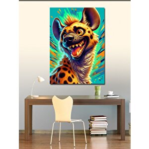 Kanvas Tablo Renkli Sırtlan 50x70 cm