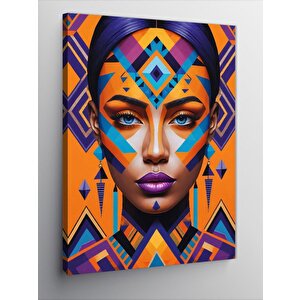 Kanvas Tablo Geometrik Yüz Ve Renkler 70x100 cm