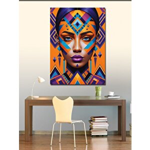 Kanvas Tablo Geometrik Yüz Ve Renkler 70x100 cm