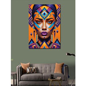 Kanvas Tablo Geometrik Yüz Ve Renkler 70x100 cm