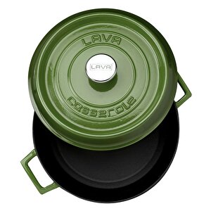 Lava Döküm Yuvarlak Tencereçap(ø)28cm. Trendy - Yeşil