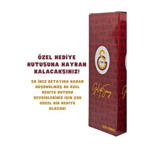 Galatasaray 500ml Lisanslı Çift Katlı Paslanmaz Çelik Termos 8 Saat Sıcak Soğuk Hediye Kutulu Siyah