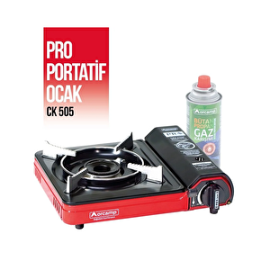Ck-505 Tekli̇ Portati̇f Ocak Gaz Stop Emni̇yetli̇ Kırmızı