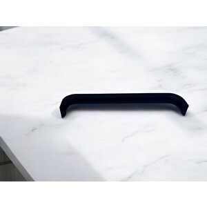 Mobilya Mutfak Çekmece Kapak Kulbu İçi Dolu Trend Model  Siyah Mat Kulp (%100alüminyum Metal) 160 mm