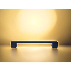 Mobilya Mutfak Çekmece Kapak Kulbu Köprü Model Eni 10mm Siyah Mat Kulp (%100alüminyum Metal) 192 mm