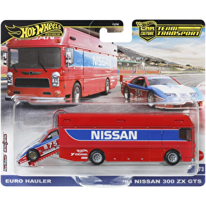 Hot Wheels Premium Team Transport Euro Hauler & 94 Nissan 300 Zx Gts Hrv44