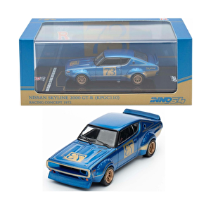 Inno 1/64 Nissan Skyline 2000 Gt-r Kpgc110 Racing Concept Blue