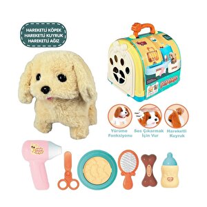 Jnd-3615 Taşıma Çantalı Hareketli Pilli Köpek Set (pet Shop) Oyuncak