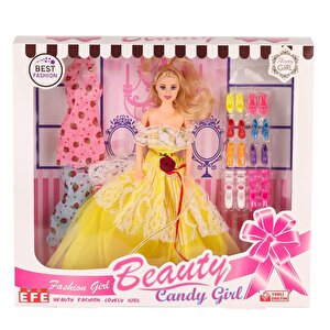 207 Ayakkabı Setli Candy Girl Bebek -efe Toys