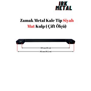 Mobilya Mutfak Çekmece Kapak Kulbu Kale Model Siyah Mat Kulp (zamak Metal)