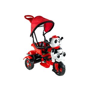 Babyhope 127 Little Panda 3 Tekerli Kontrollü Bisiklet Kırmızı-siyah