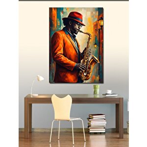 Kanvas Tablo Saksafon Çalan Adam 50x70 cm