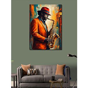 Kanvas Tablo Saksafon Çalan Adam 50x70 cm