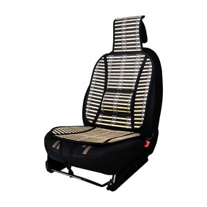 Oto Hasır Bambu Minder Ön Siyah İkili Takım Bel Destekli Terletmez Wf-1069