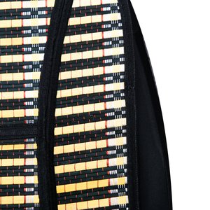 Oto Hasır Bambu Minder Ön Siyah İkili Takım Bel Destekli Terletmez Wf-1069