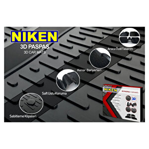 Niken 3d Kaliteli Tpe Oto Paspas Siyah Renk Audi A6 B7 C7 2011 Ile Uyumlu